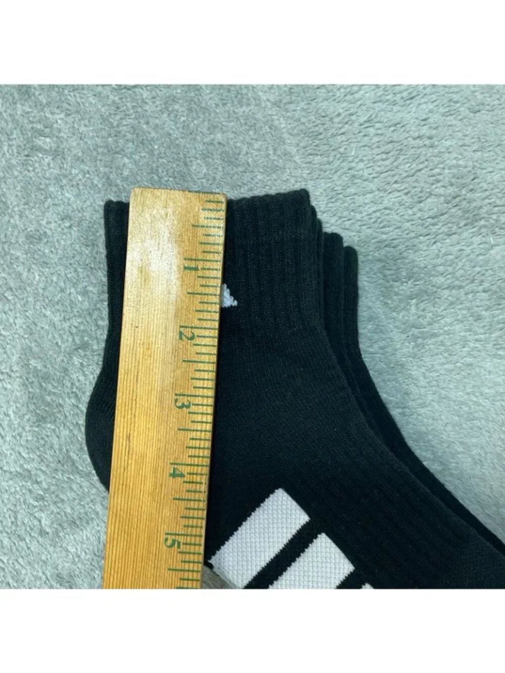 NWOT Adidas 6 Pack Men's Ankle Socks Black & White Striped One size